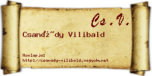 Csanády Vilibald névjegykártya